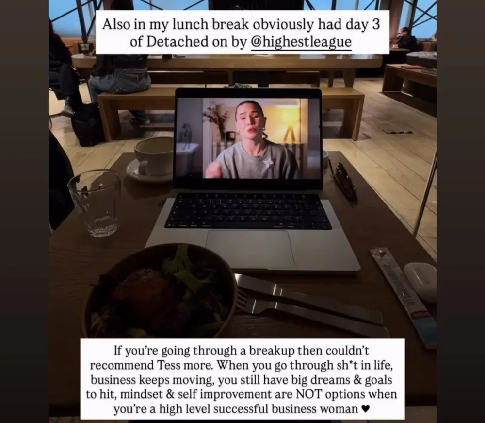 Instagram story recommending DETACH